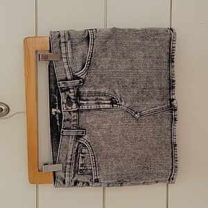 7 for all mankind size 28 black acid washed mini skirt